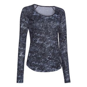 Under Armour Fly By Allover Printed Mesh Longsleeve Sz Medium